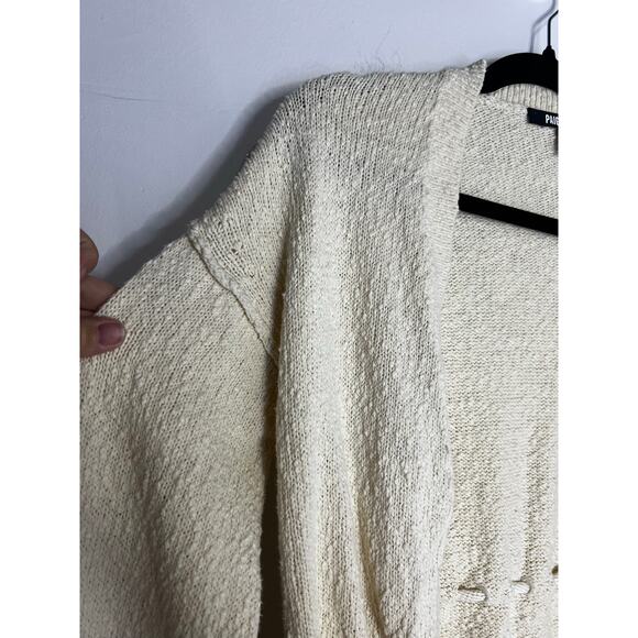 PAIGE Women's Marlee Cardigan Sweater Knit Oatmeal Ivory Size Small - Picture 4 of 7